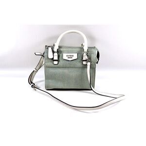 Guess Purse Mint Green PVC White Accent Double‎ Handles Removable Crossbody